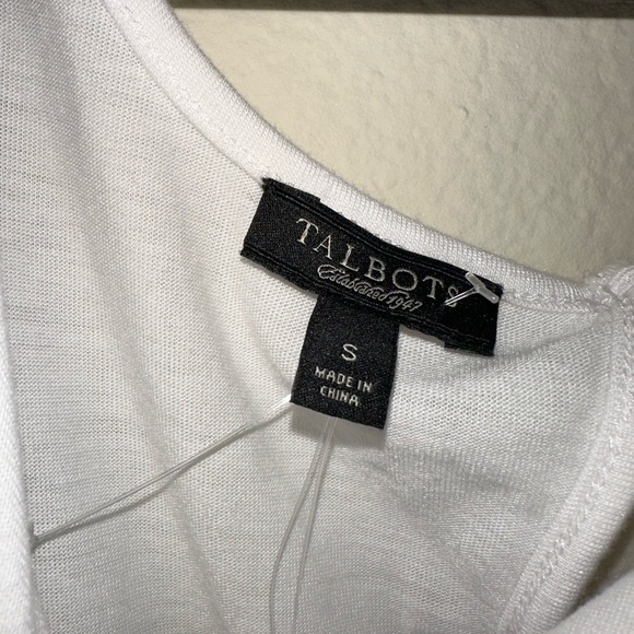 NWT Talbots white cowl neck casual waist drawstring pocket dress cover up S - Picture 2 of 9